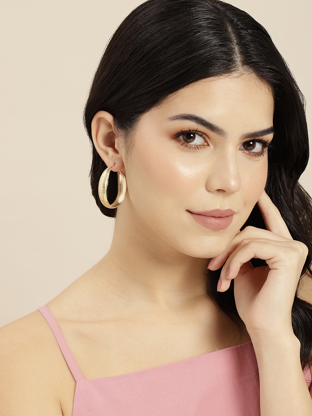 

Anouk Gold-Plated Circular Hoop Earrings