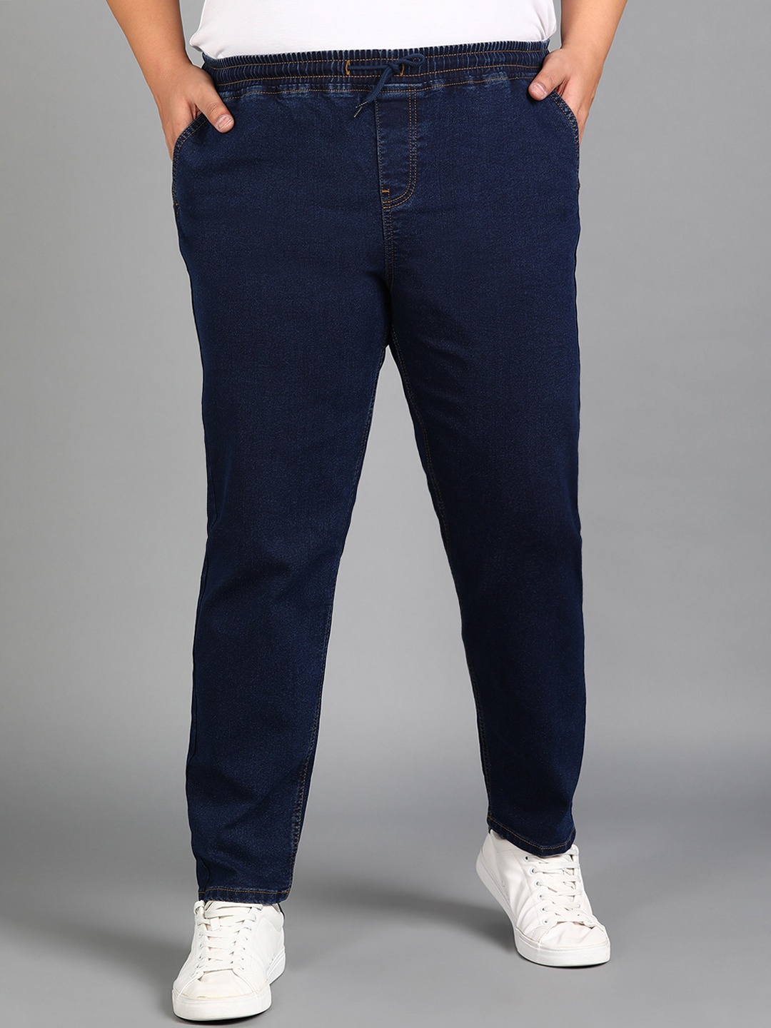 

Urbano Plus Plus Size Men Mid Rise Stretchable Jeans, Blue
