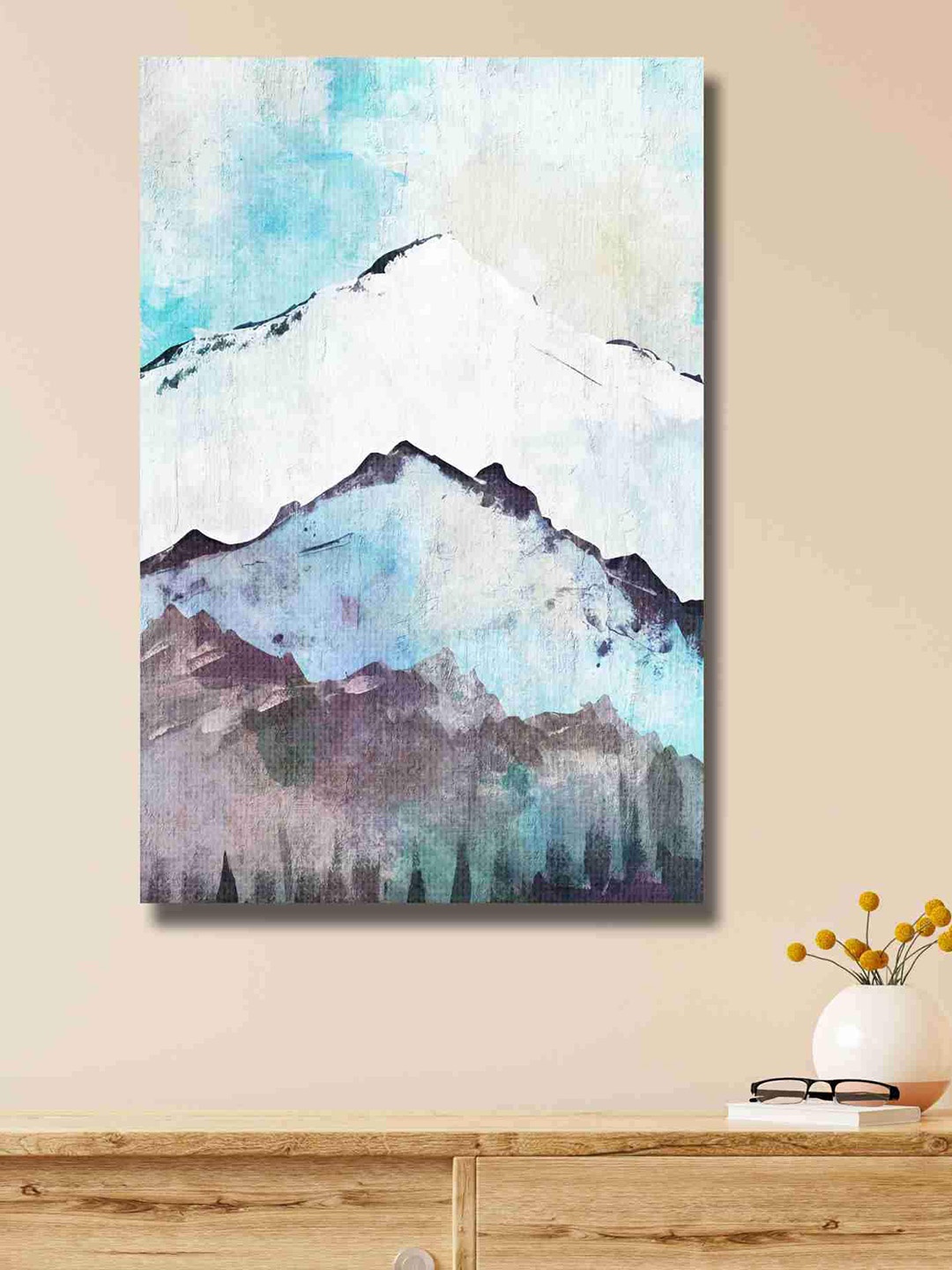 

SAF Blue & White Abstract Canvas Waterproof Wall Art