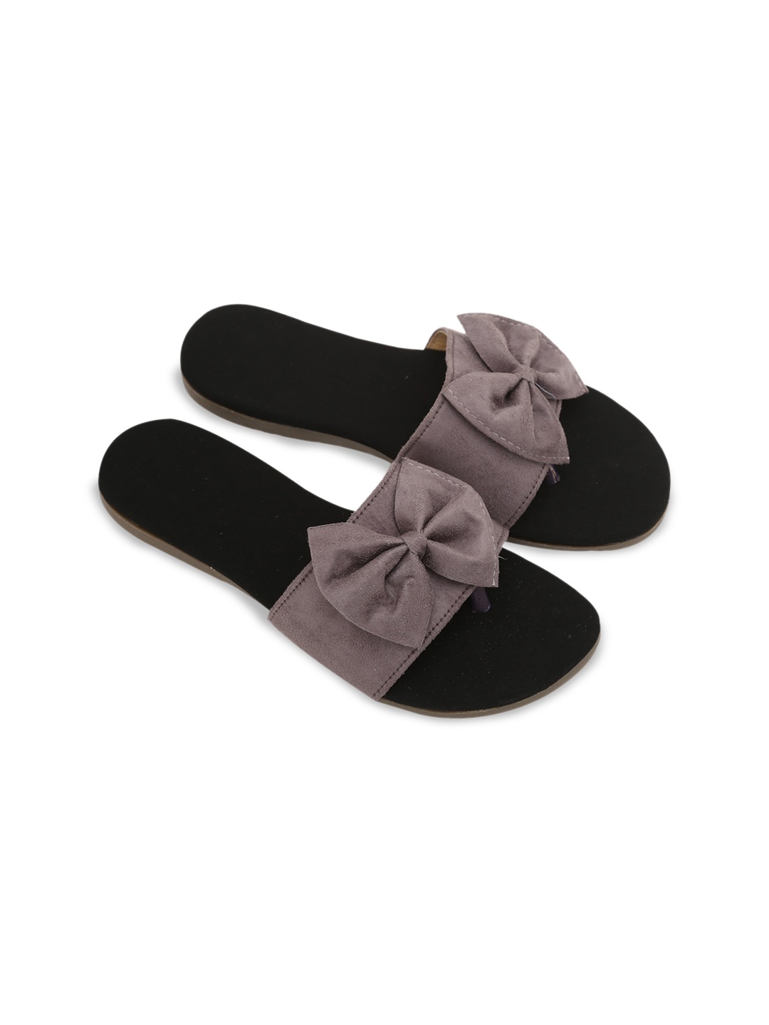 

Ravis Open Toe with Bows Flats, Grey