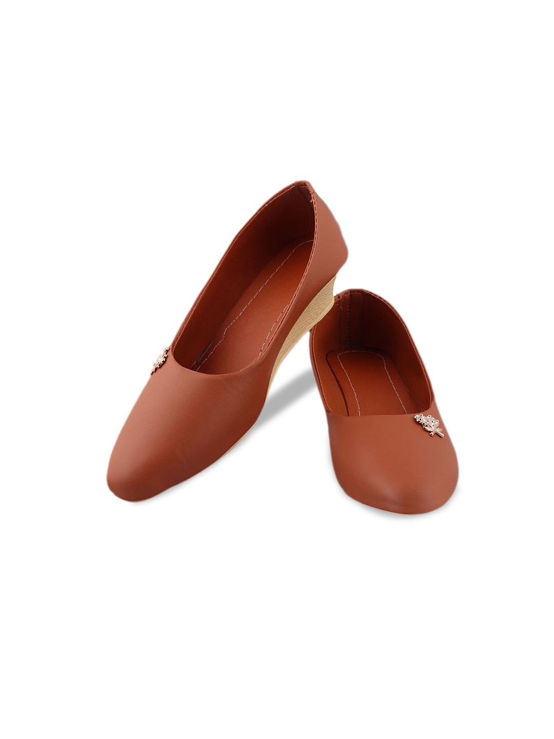 

BAESD Girls Wedge Closed Back Pumps, Brown