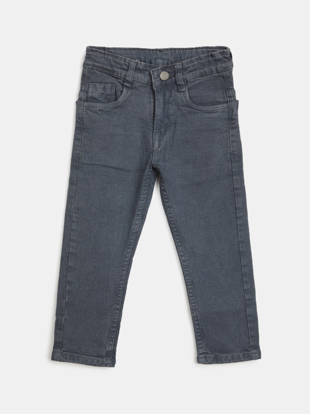 

V-Mart Boys Mid-Rise Regular Fit Clean Look Cotton Jeans, Grey