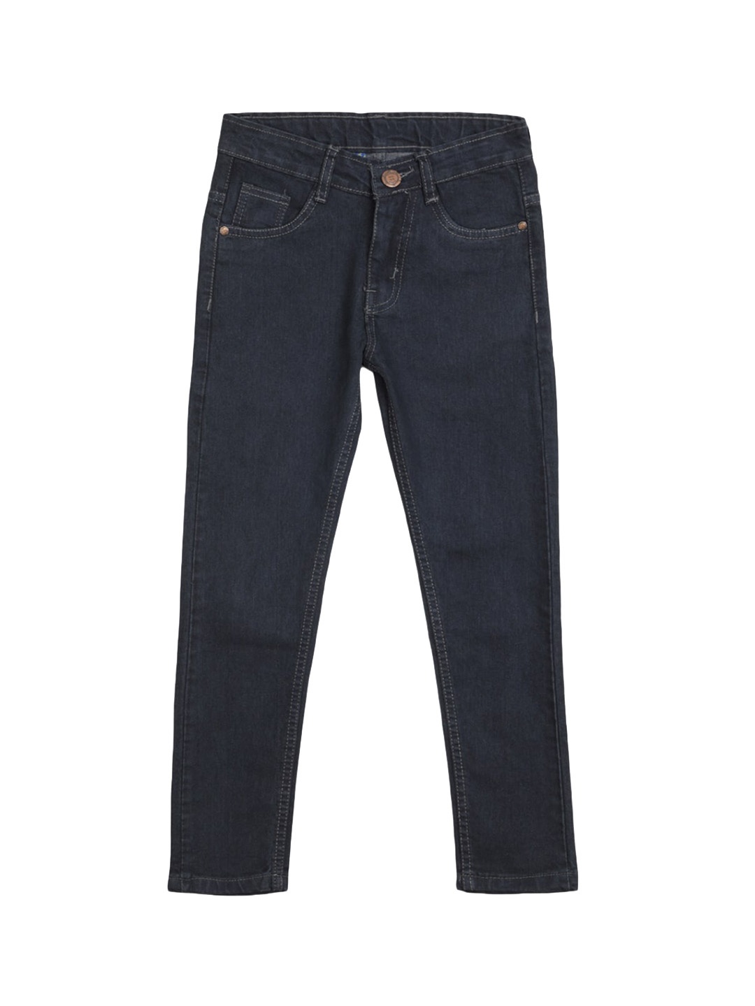 

V-Mart Boys Regular Fit Low Distress Mid-Rise Cotton Jeans, Grey
