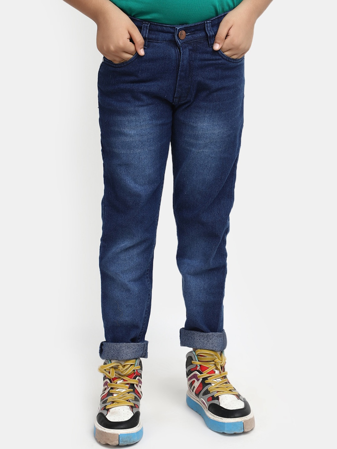 

V-Mart Boys Heavy Fade Jeans, Blue