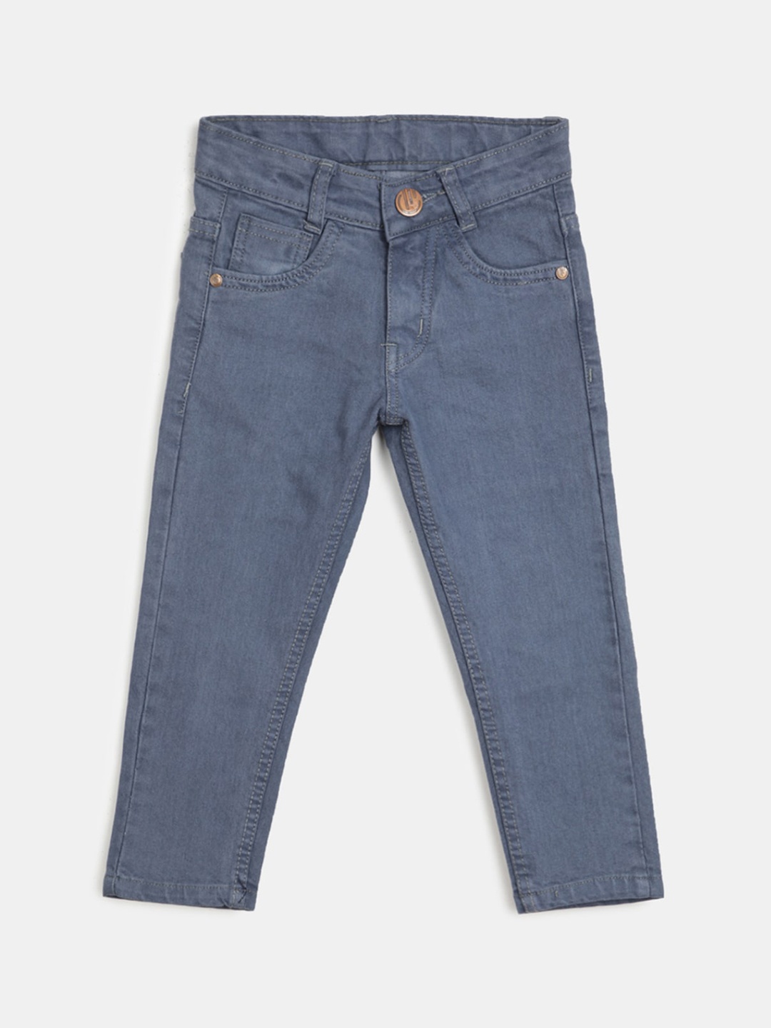 

V-Mart Boys Mid-Rise Clean Look Cotton Jeans, Grey
