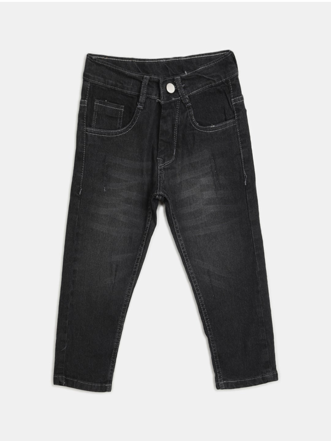 

V-Mart Boys Mid-Rise Clean look Light Fade Cotton Jeans, Grey