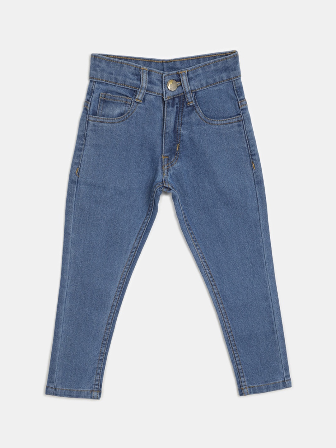 

V-Mart Boys Mid-Rise Clean Look Light Shade Cotton Jeans, Blue