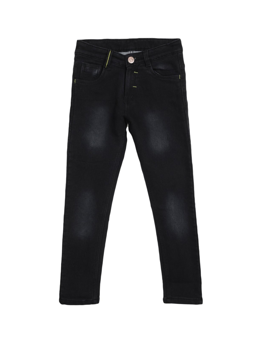 

V-Mart Boys Light Fade Regular Fit Cotton Jeans, Black