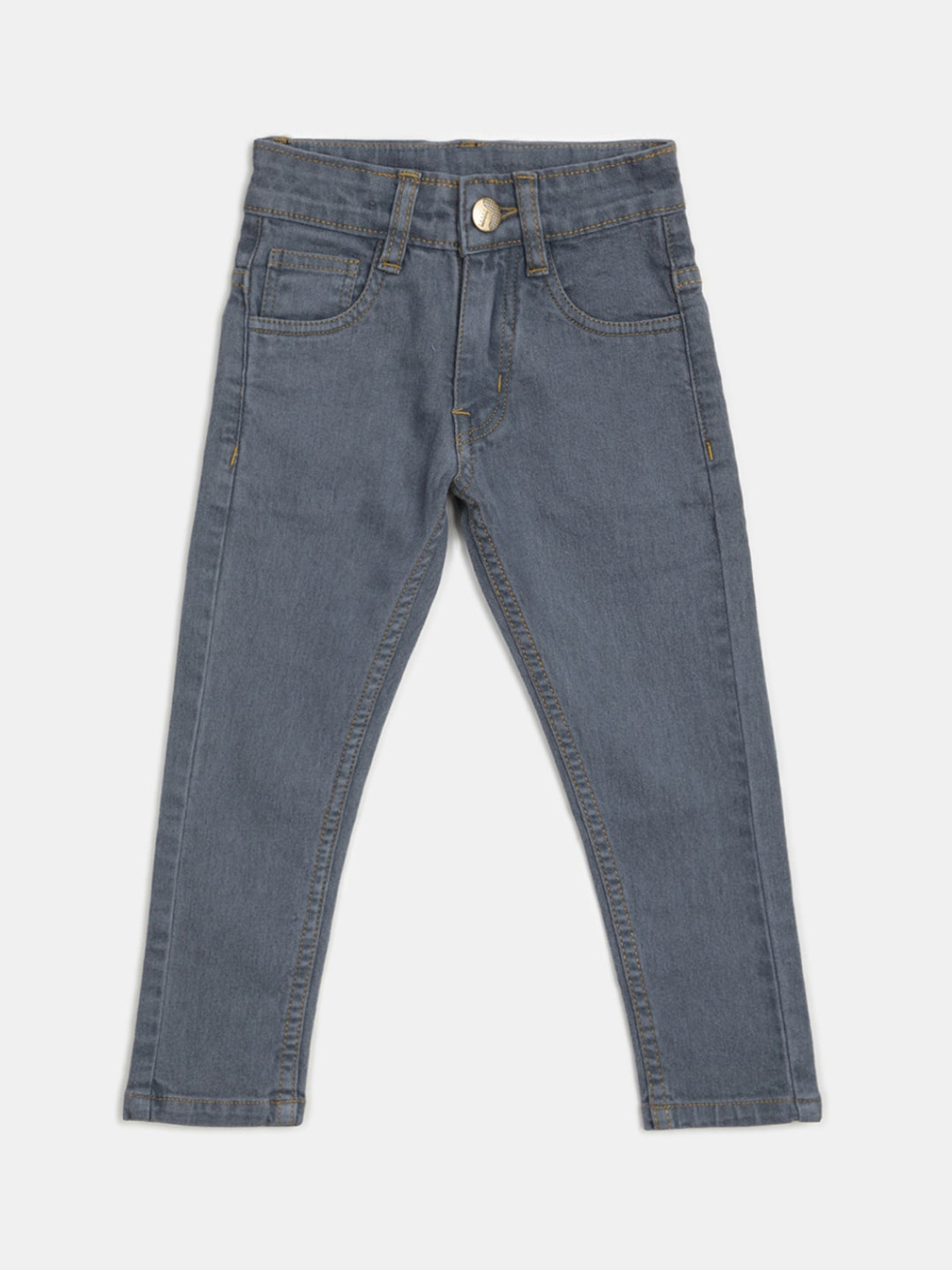

V-Mart Boys Mid-Rise Pure Cotton Jeans, Grey