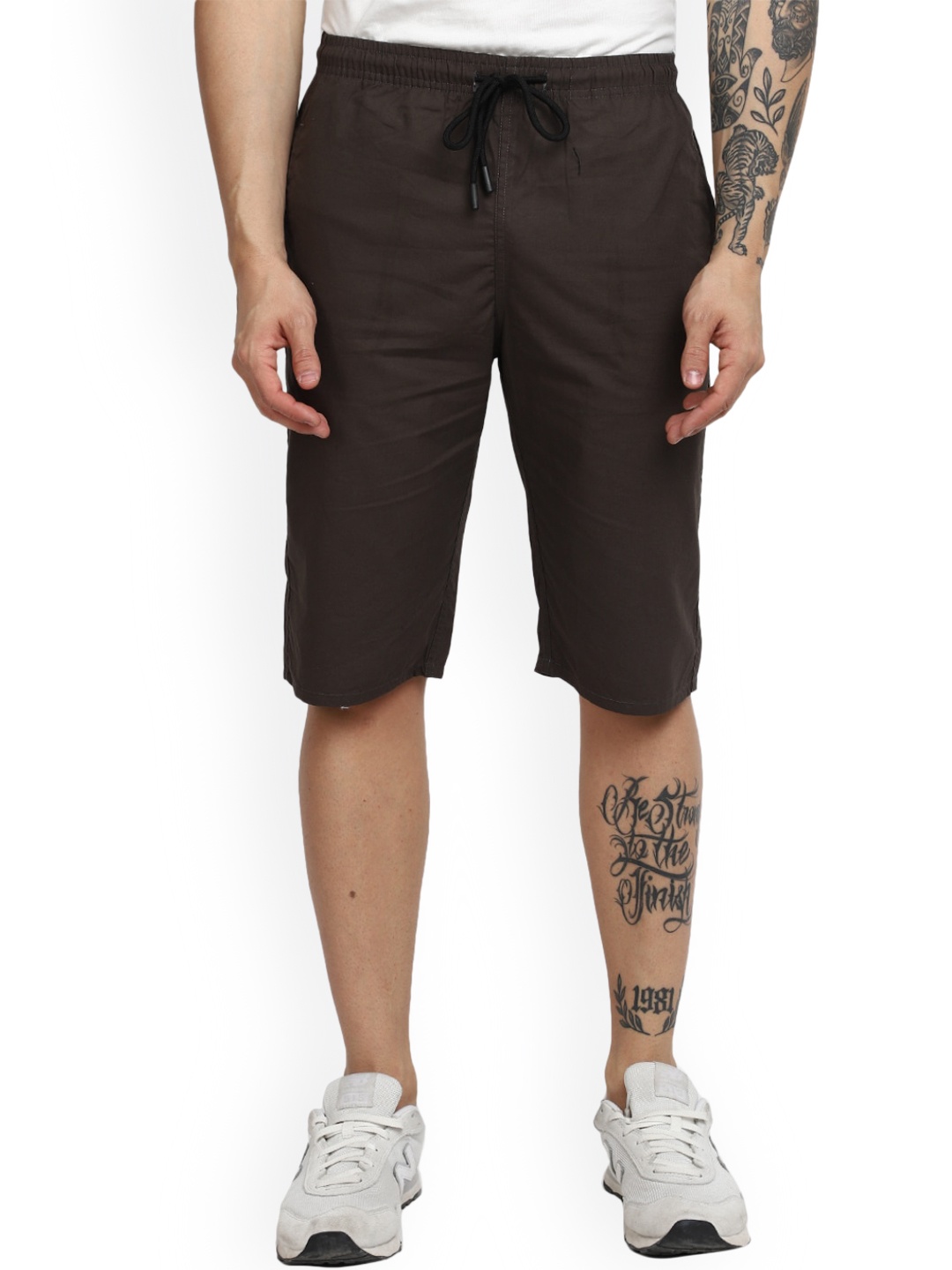 

V-Mart Men Cotton Regular Shorts, Grey