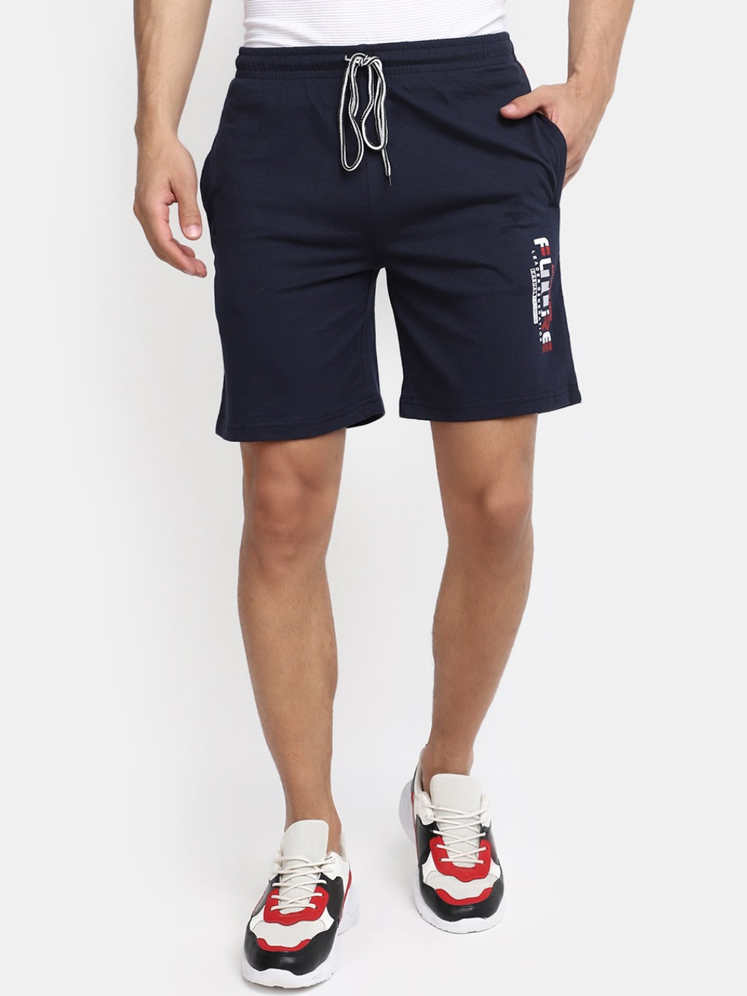 

V-Mart Men Cotton Shorts, Blue