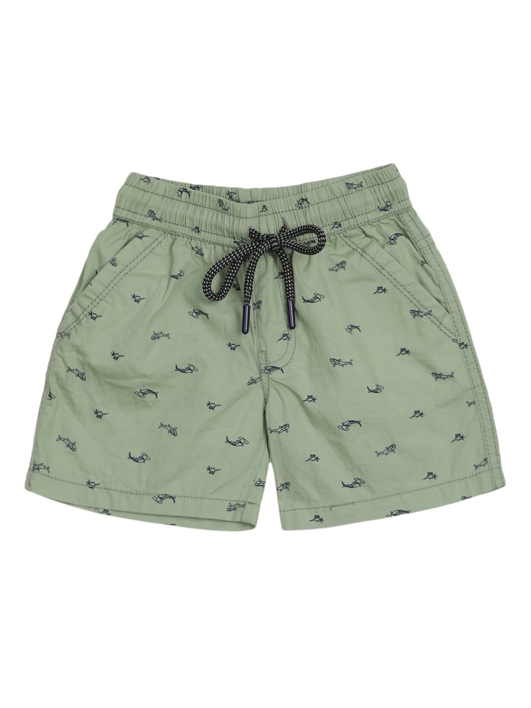 

V-Mart Boys Printed Shorts, Green