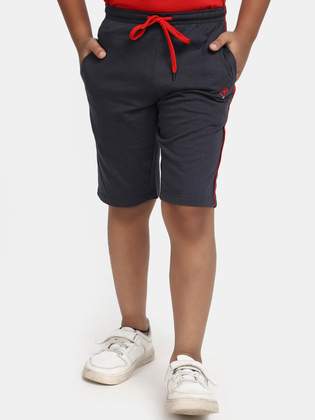 

V-Mart Boys Mid Rise Cotton Shorts, Grey