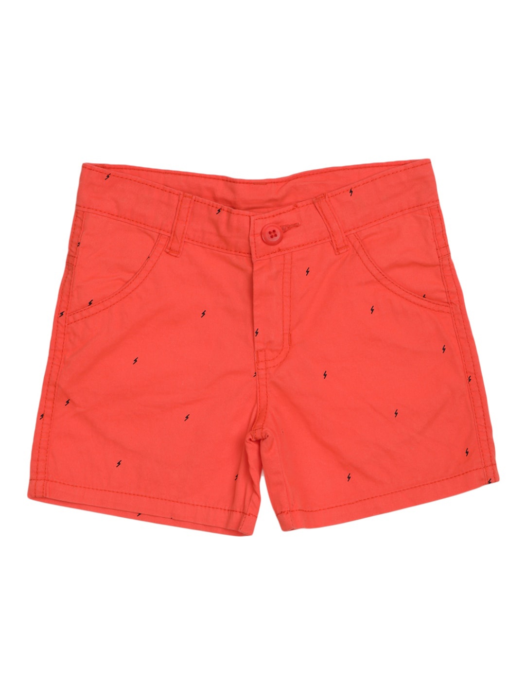 

V-Mart Boys Conversational Printed Mid-Rise Cotton Shorts, Red