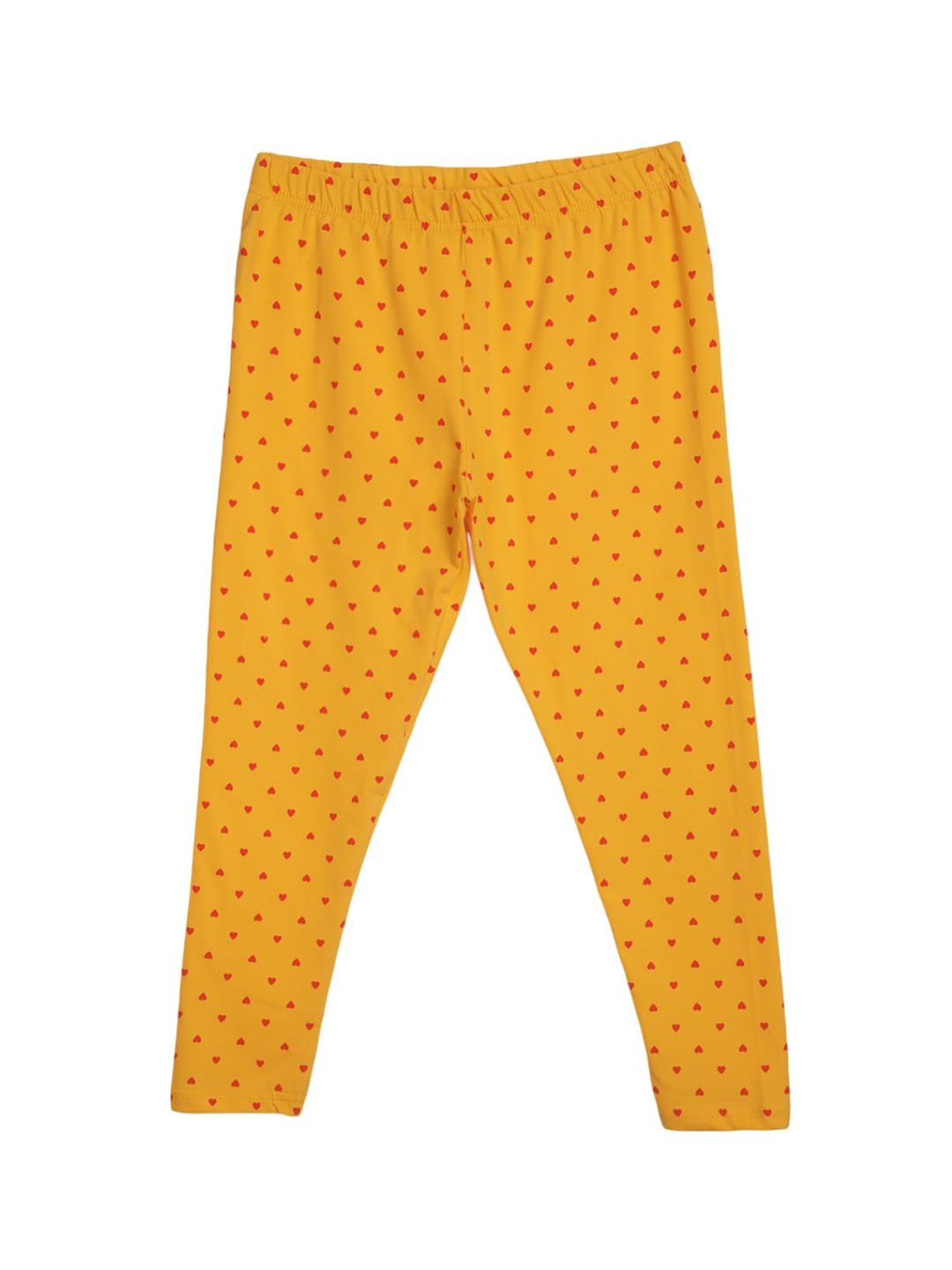 

V-Mart Girls Conversational Printed Ankle Length Leggings, Yellow