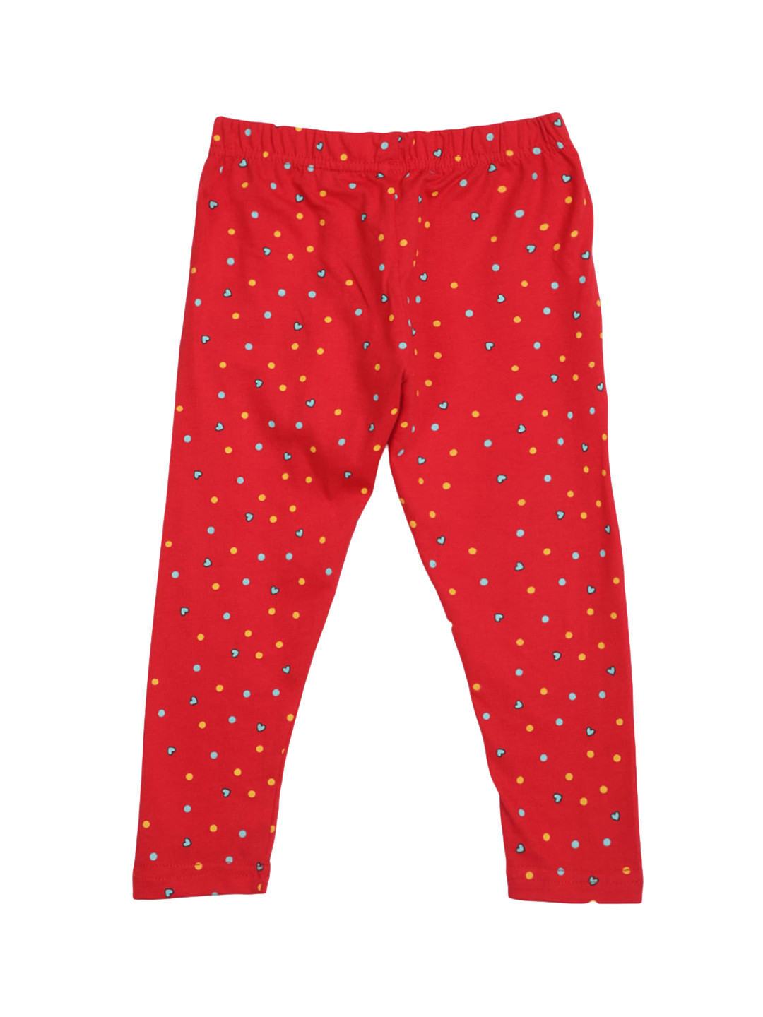

V-Mart Girls Printed Ankle Length Leggings, Red