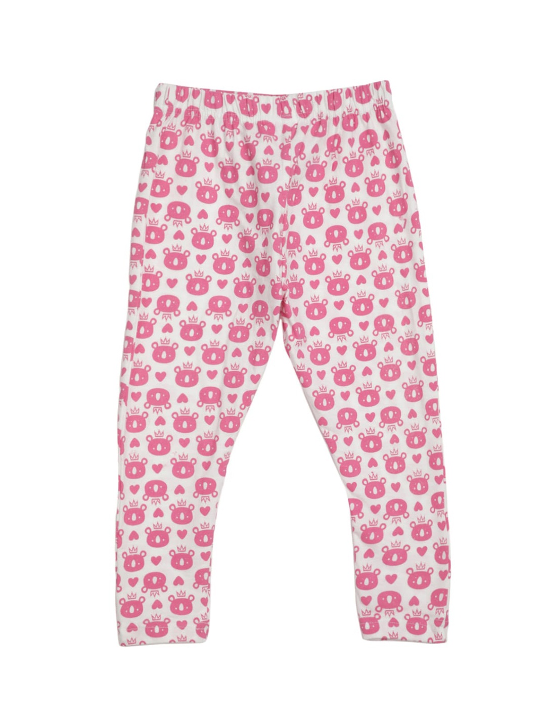 

V-Mart Girls Printed Ankle Length Leggings, Pink