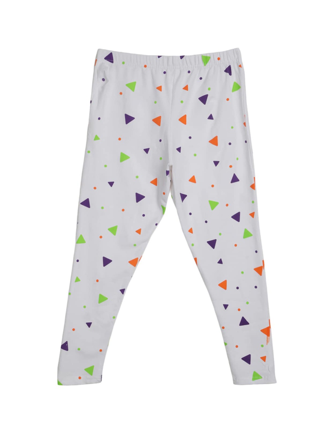 

V-Mart Girls Printed Ankle Length Leggings, White