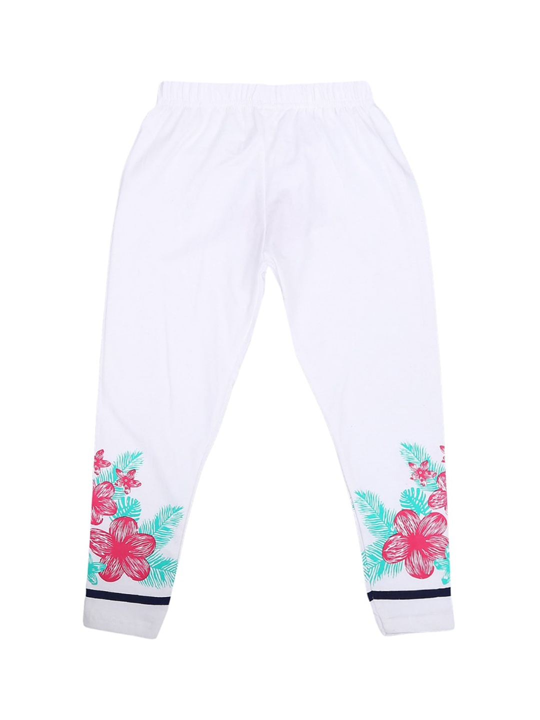 

V-Mart Girls Printed Ankle Length Leggings, White