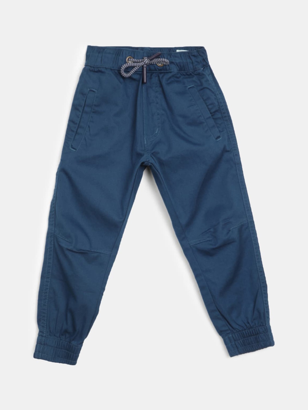 

V-Mart Boys Mid Rise Cotton Joggers, Blue