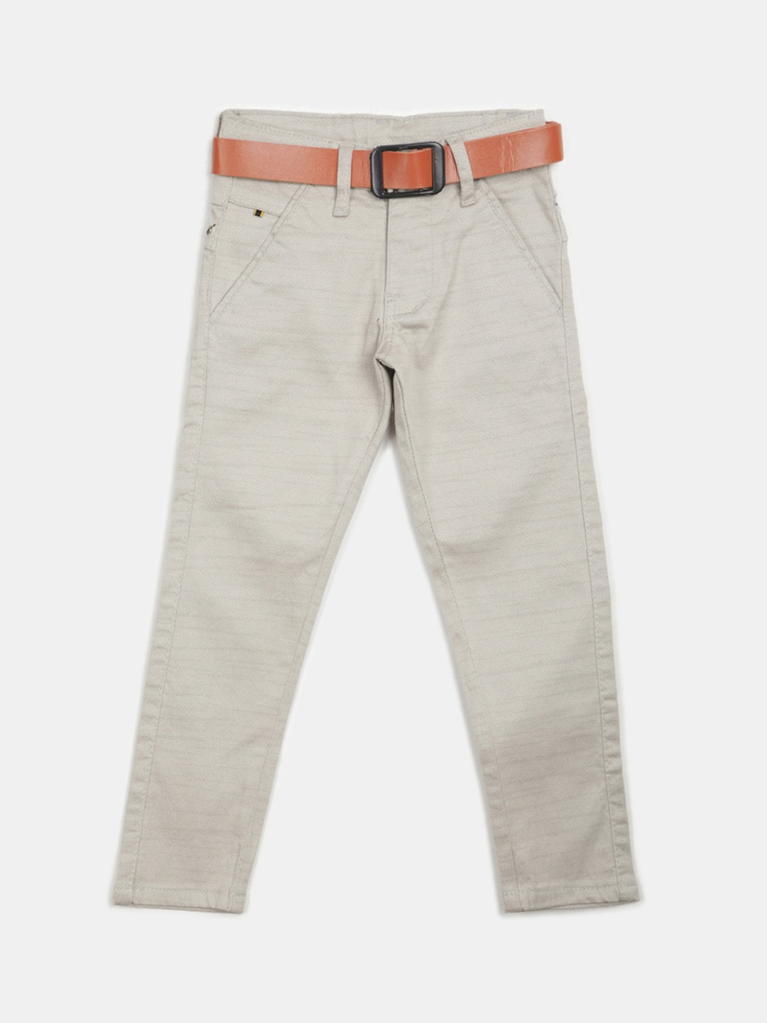 

V-Mart Boys Mid Rise Chinos Trousers, Grey