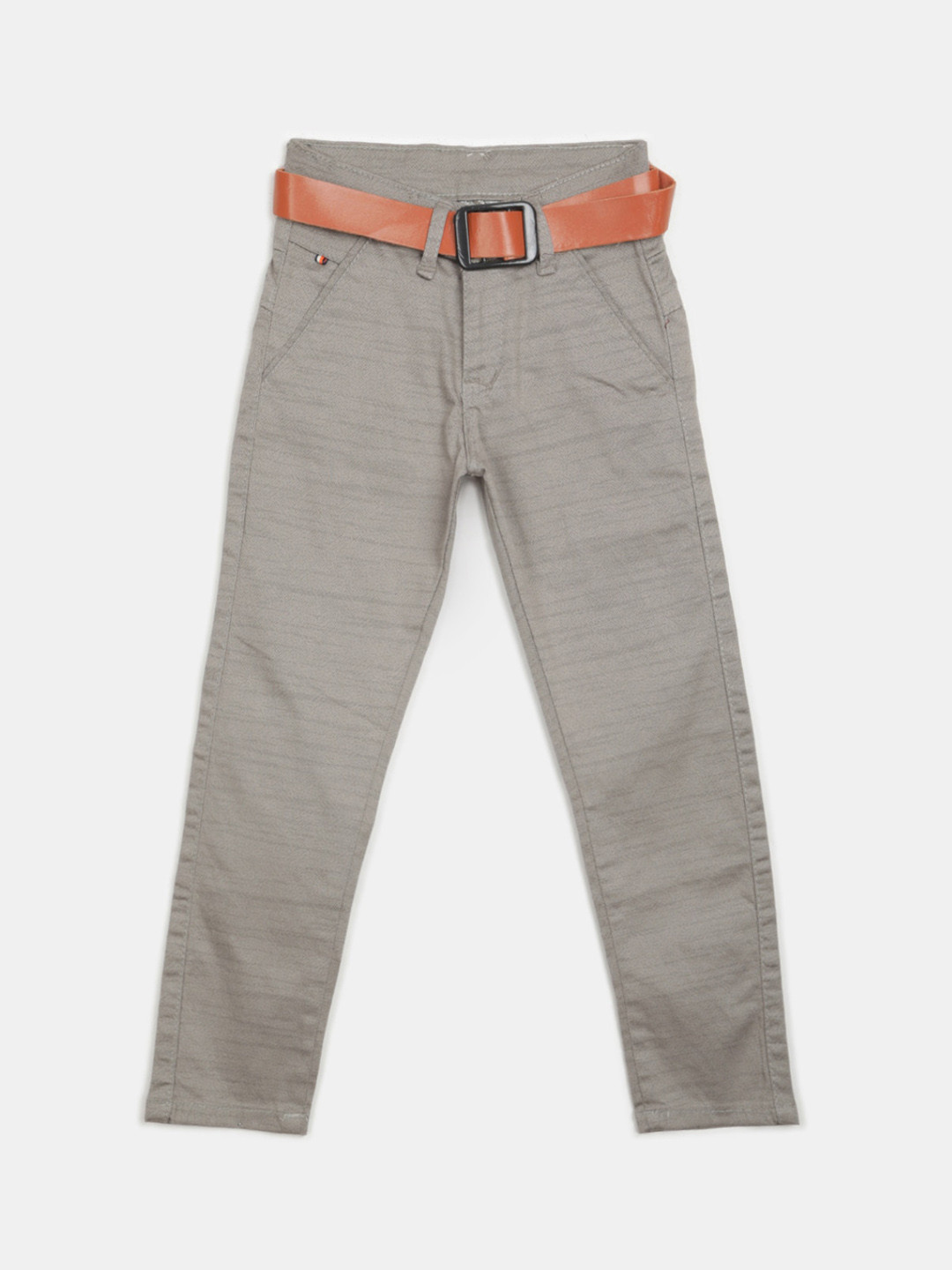 

V-Mart Boys Mid-Rise Textured Cotton Trousers, Khaki