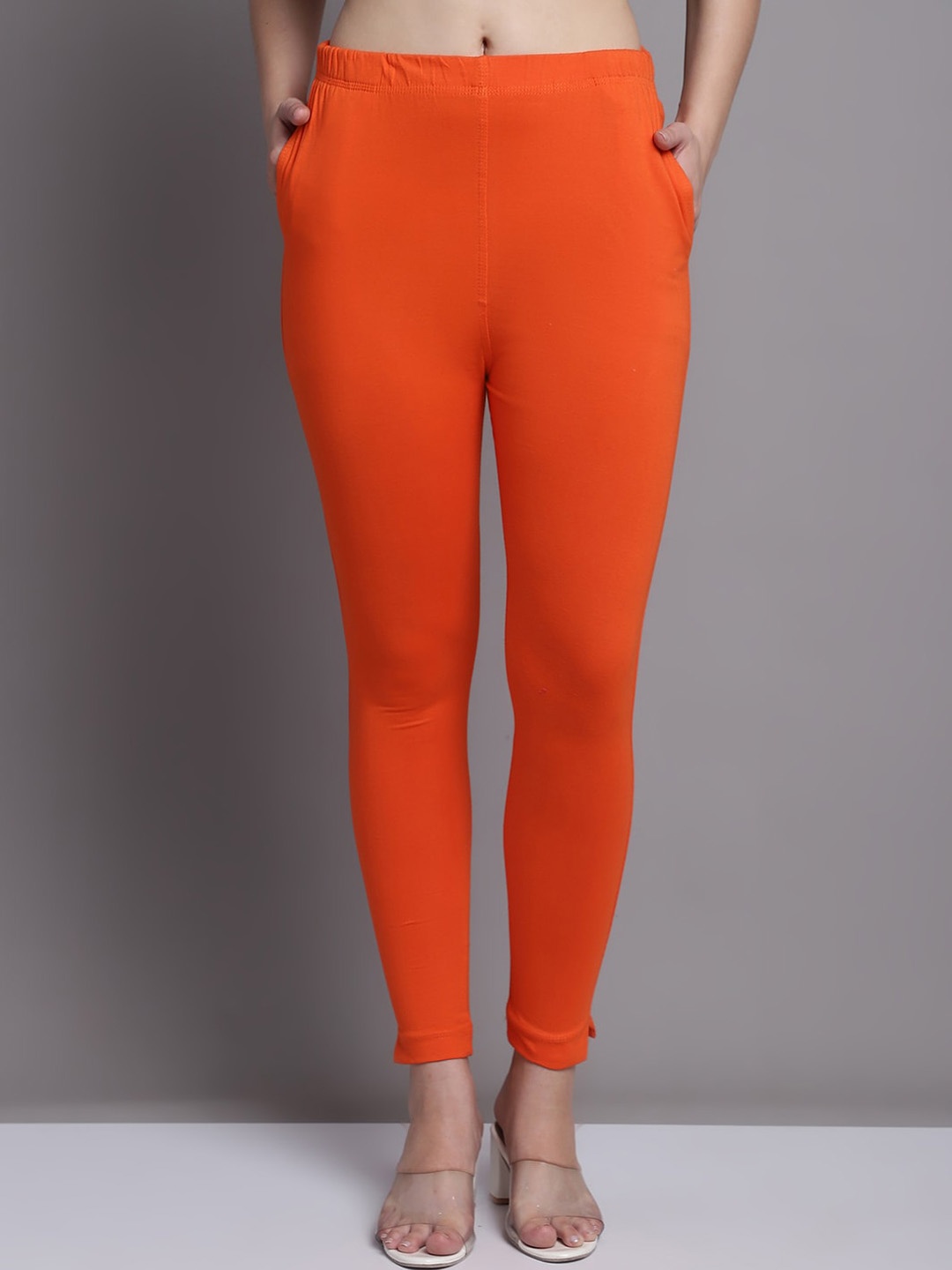 

GRACIT Ankle Length Leggings, Orange