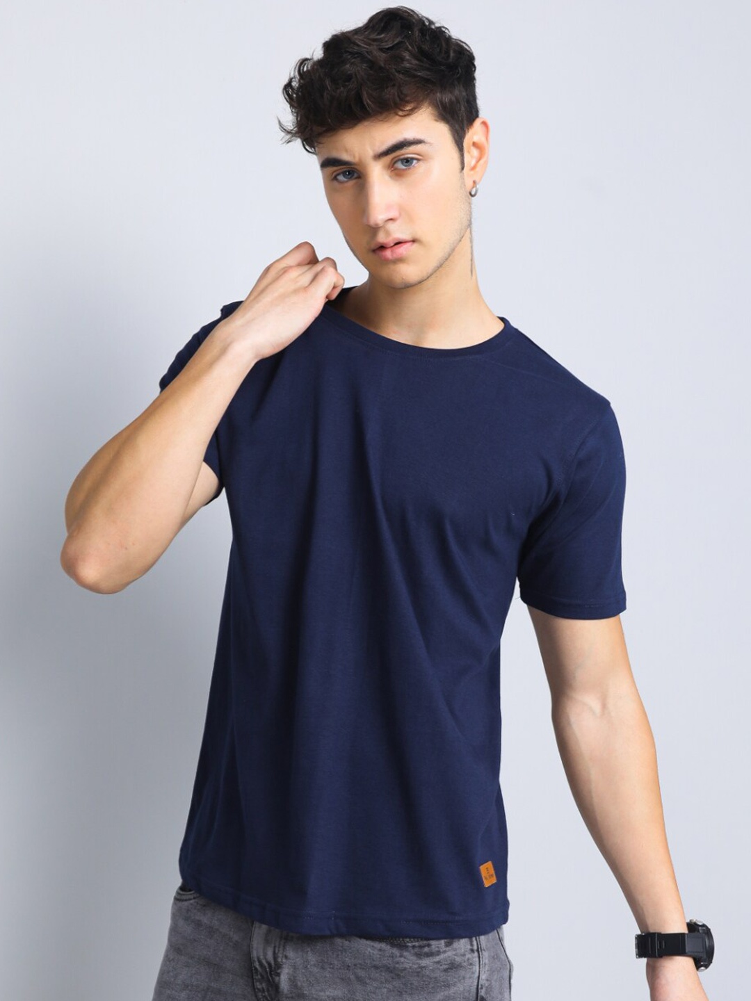 

PAUL STREET Bio Finish Slim Fit Pure Cotton T-shirt, Navy blue