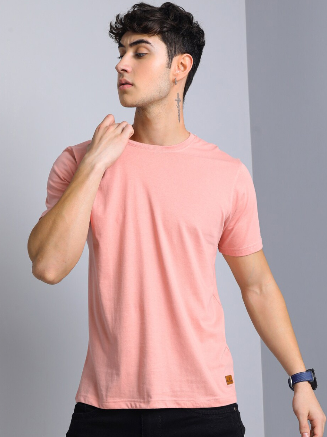 

PAUL STREET Bio Finish Slim Fit Pure Cotton T-shirt, Pink