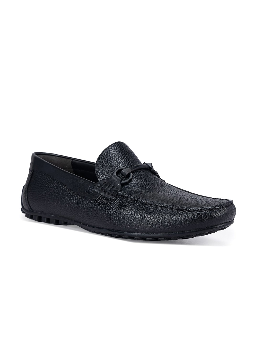 

ROSSO BRUNELLO Men Leather Formal Loafers, Black