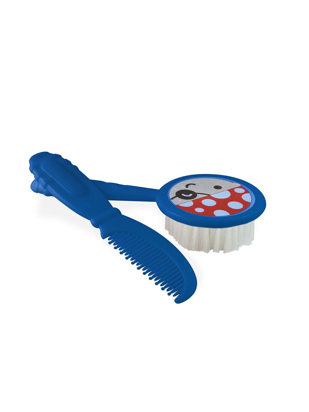 

LYTIX Soft Brush & Comb Set For Newborn Babies Round Shape/Natural Soft, Blue