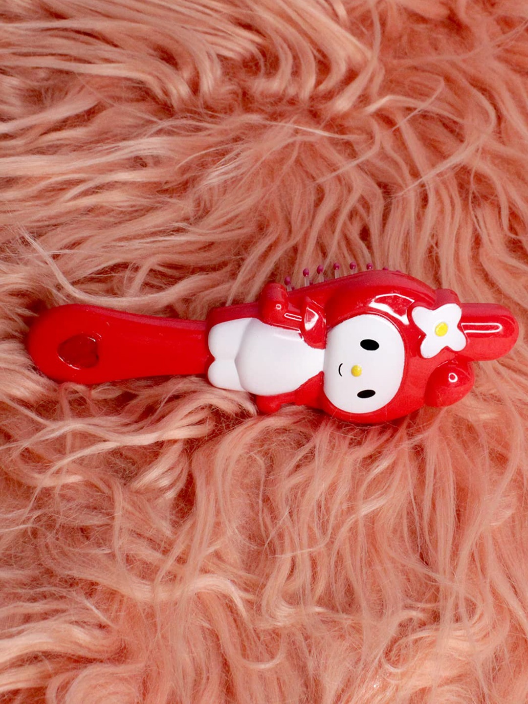 

LYTIX Kids Textured Natural Soft Bristles Hair Comb -15.24cm, Red