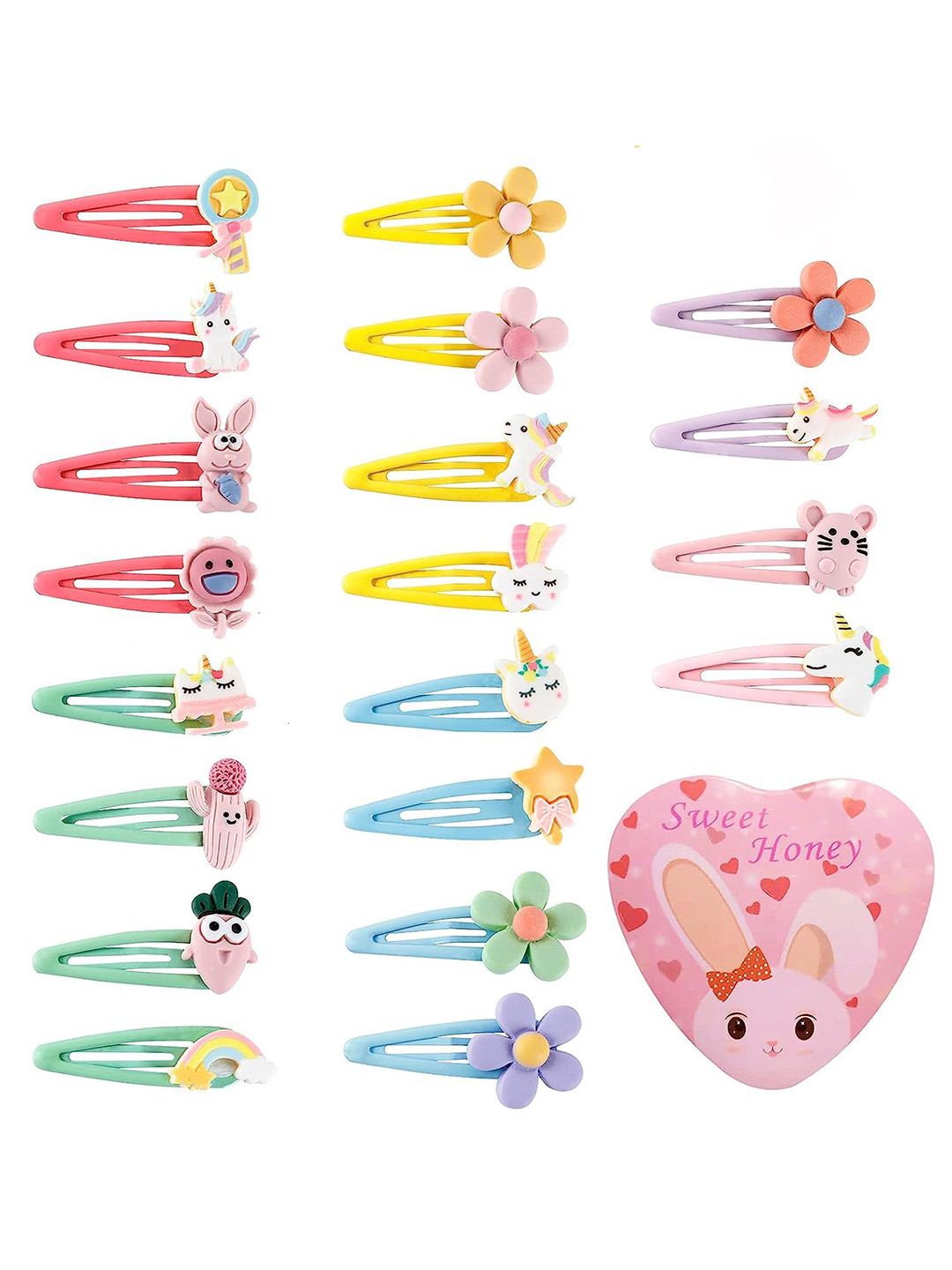

LYTIX Girls Set Of 20 Tic Tac Hair Clip, Green