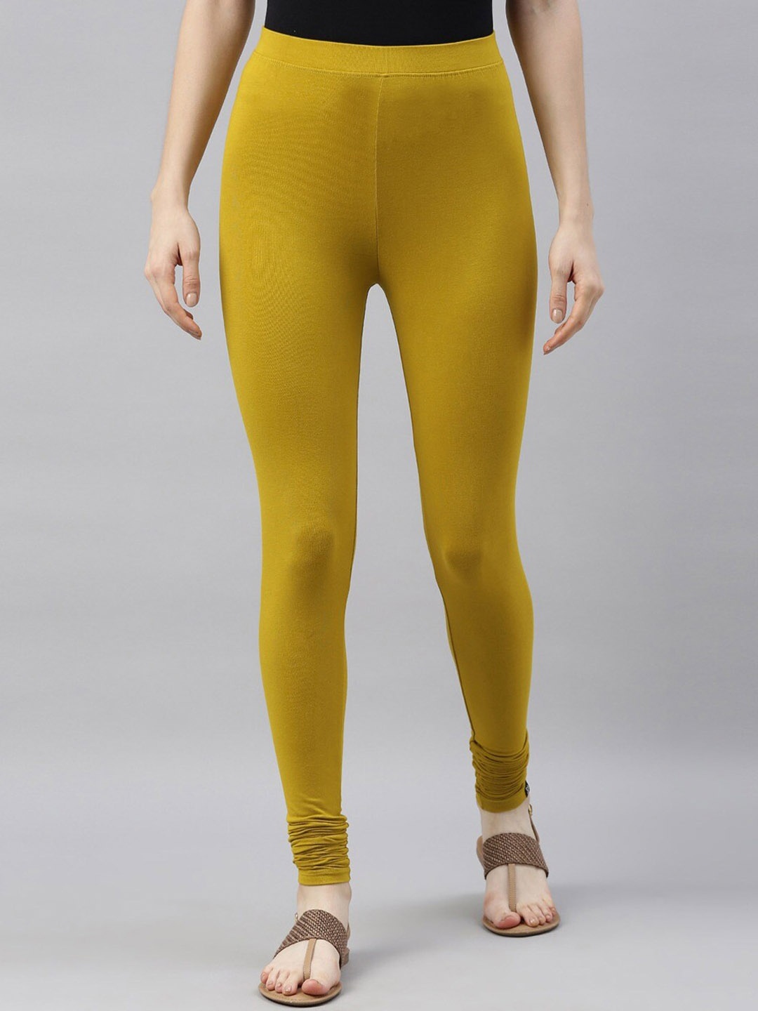 

TWIN BIRDS Churidar Length Leggings, Mustard