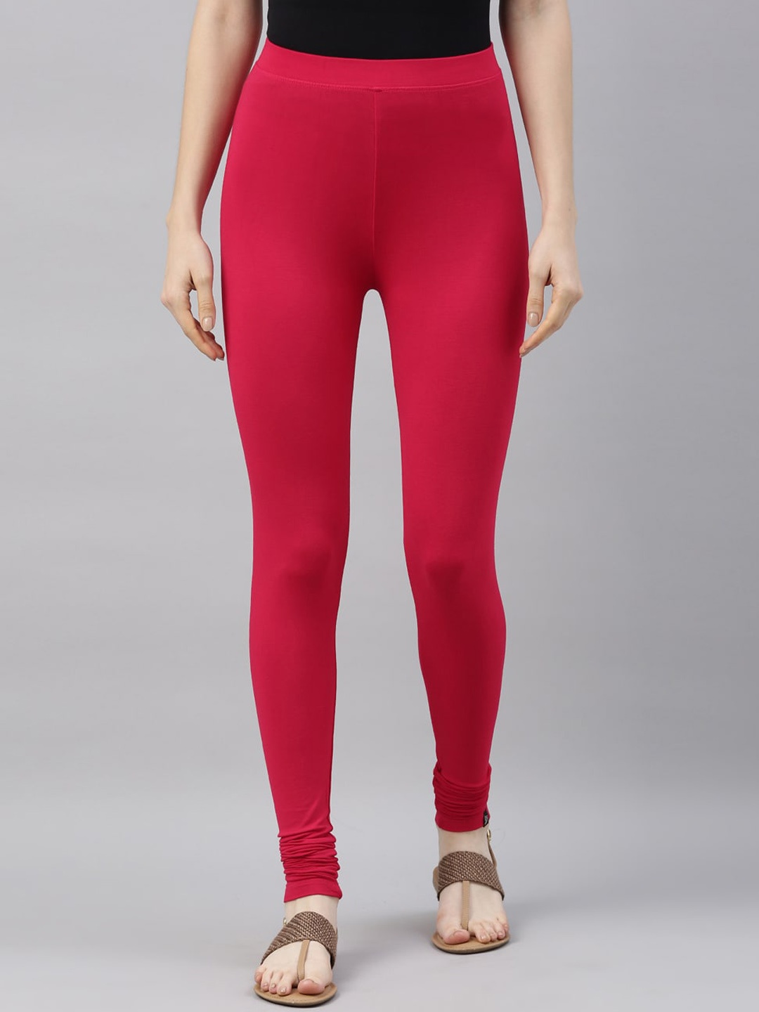 

TWIN BIRDS Churidar Length Leggings, Red