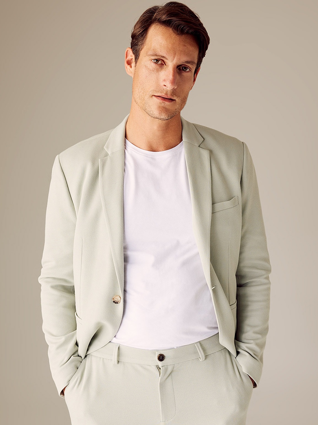 

DeFacto Single-Breasted Blazer, Grey