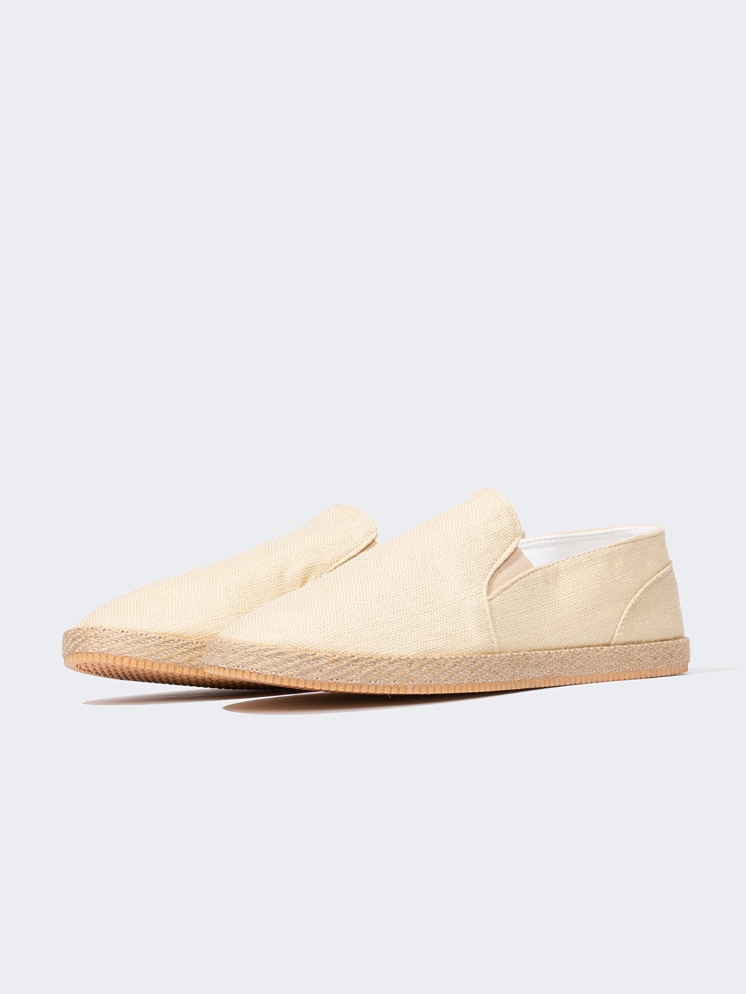 

DeFacto Men Textile Slip On Sneakers, Beige