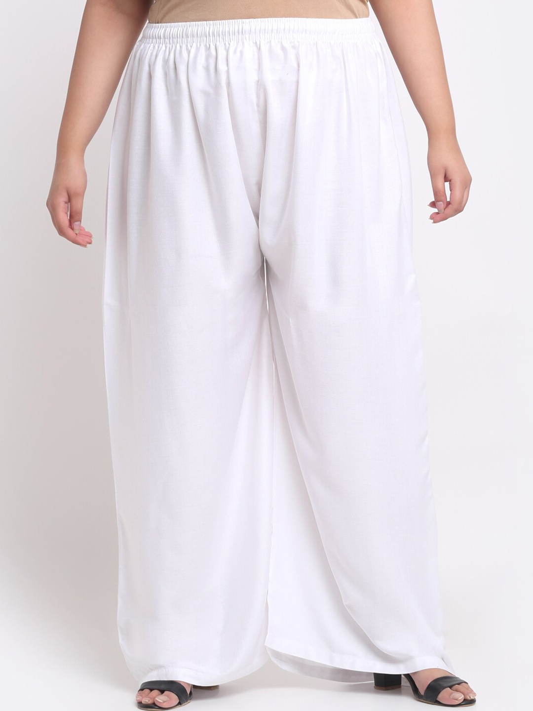 

Trend Level Women Flared Ethnic Palazzos, White