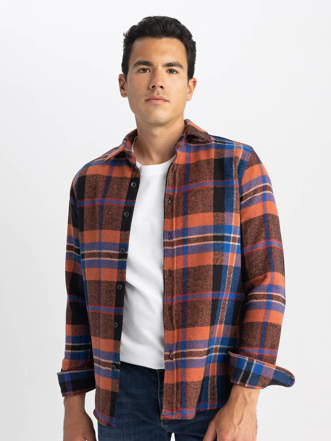 

DeFacto Tartan Checked Casual Shirt, Blue