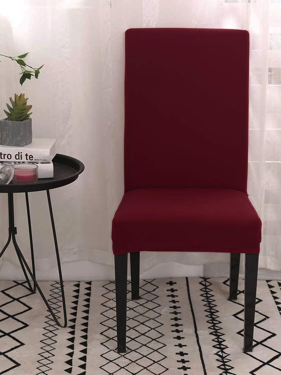

Dakshya Industries Maroon 4 Pieces Stretchable Chair Covers
