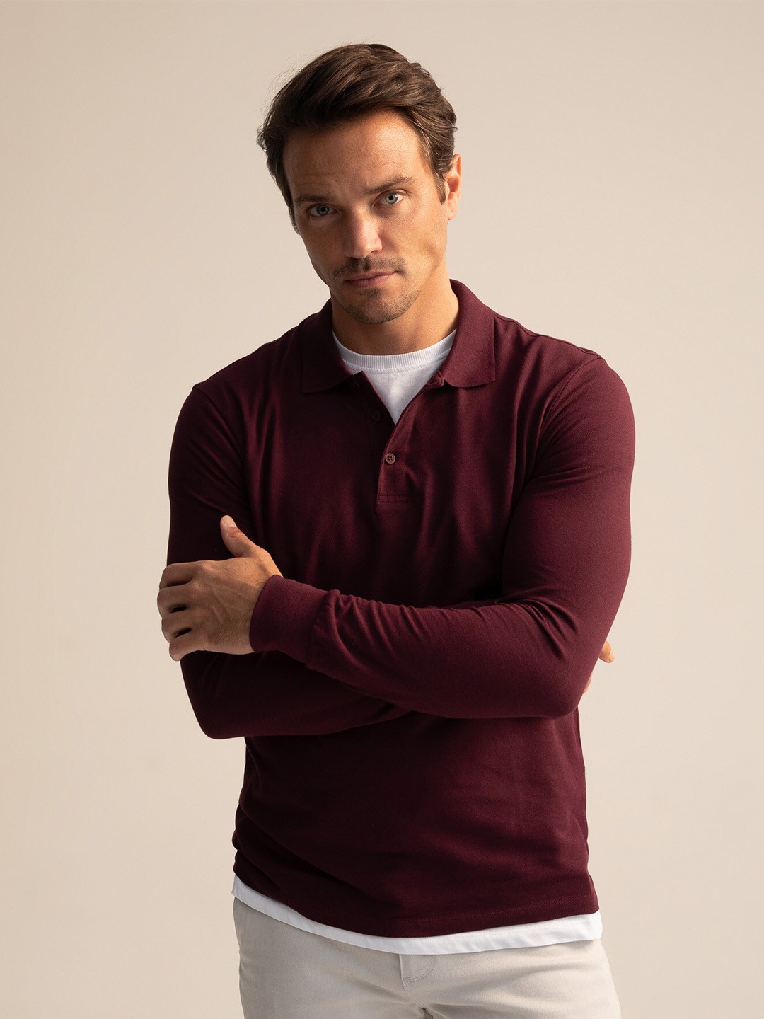 

DeFacto Polo Collar Knitted Pure Cotton T-shirt, Na