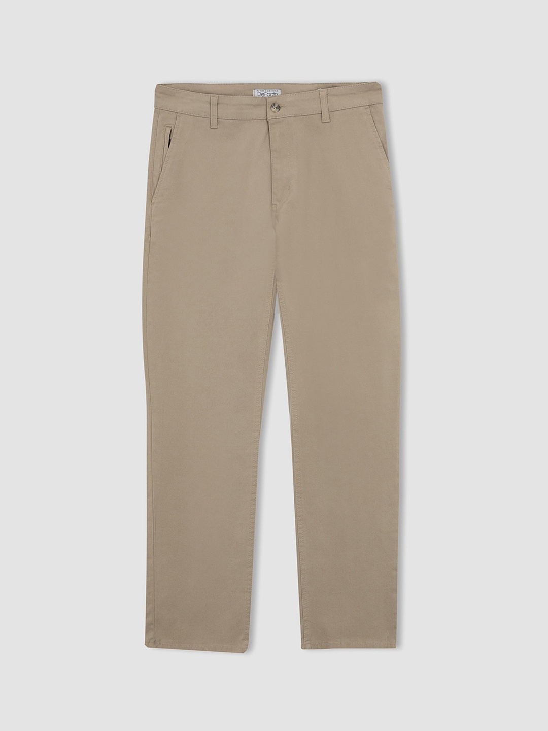 

DeFacto Men Mid-Rise Regular Fit Chinos, Beige