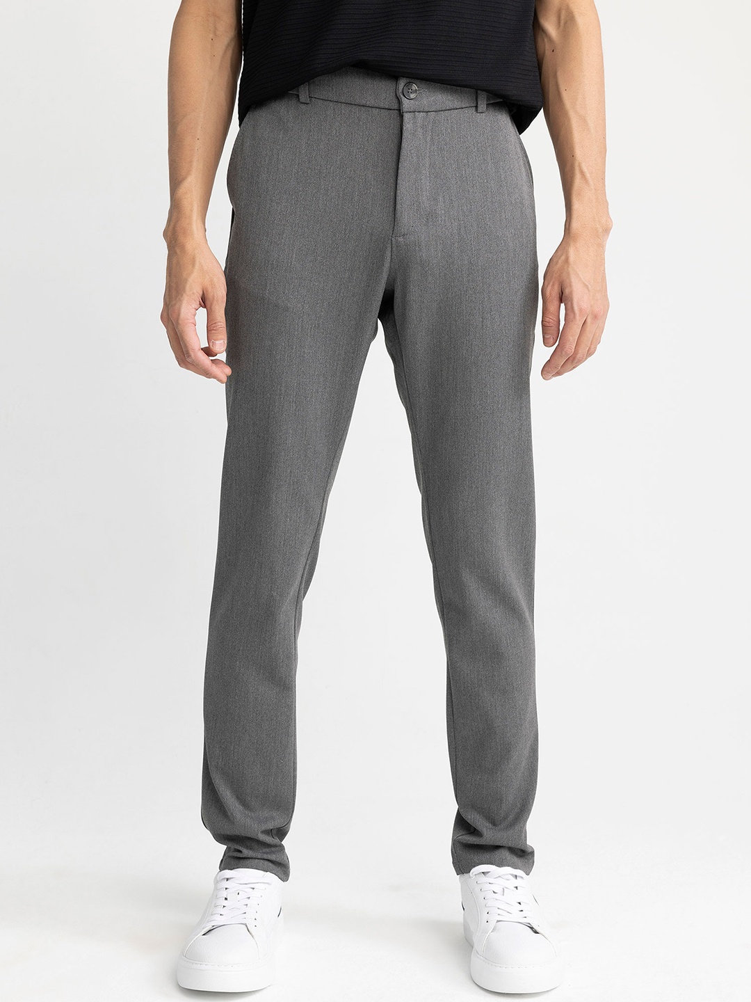 

DeFacto Men Mid-Rise Trousers, Na