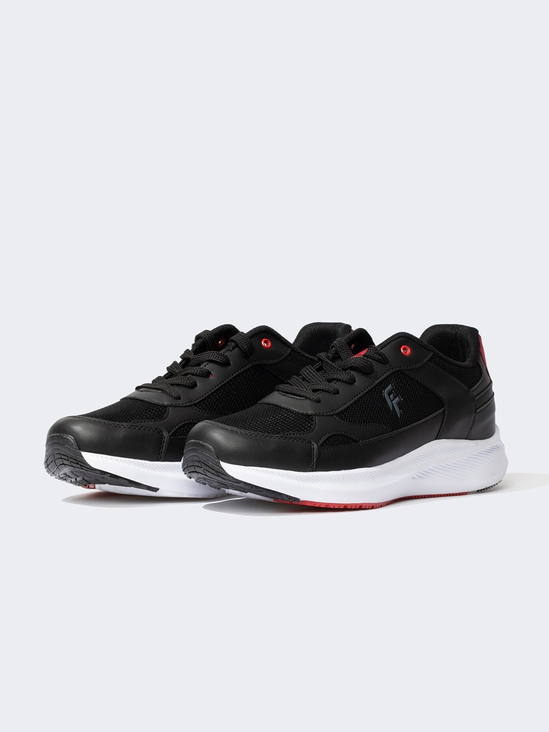 

DeFacto Men Textured Running Shoes, Black