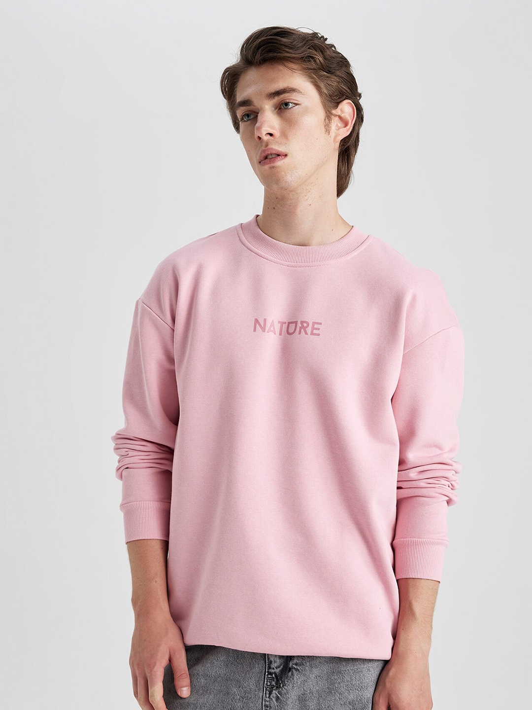 

DeFacto Round Neck Pullover, Pink