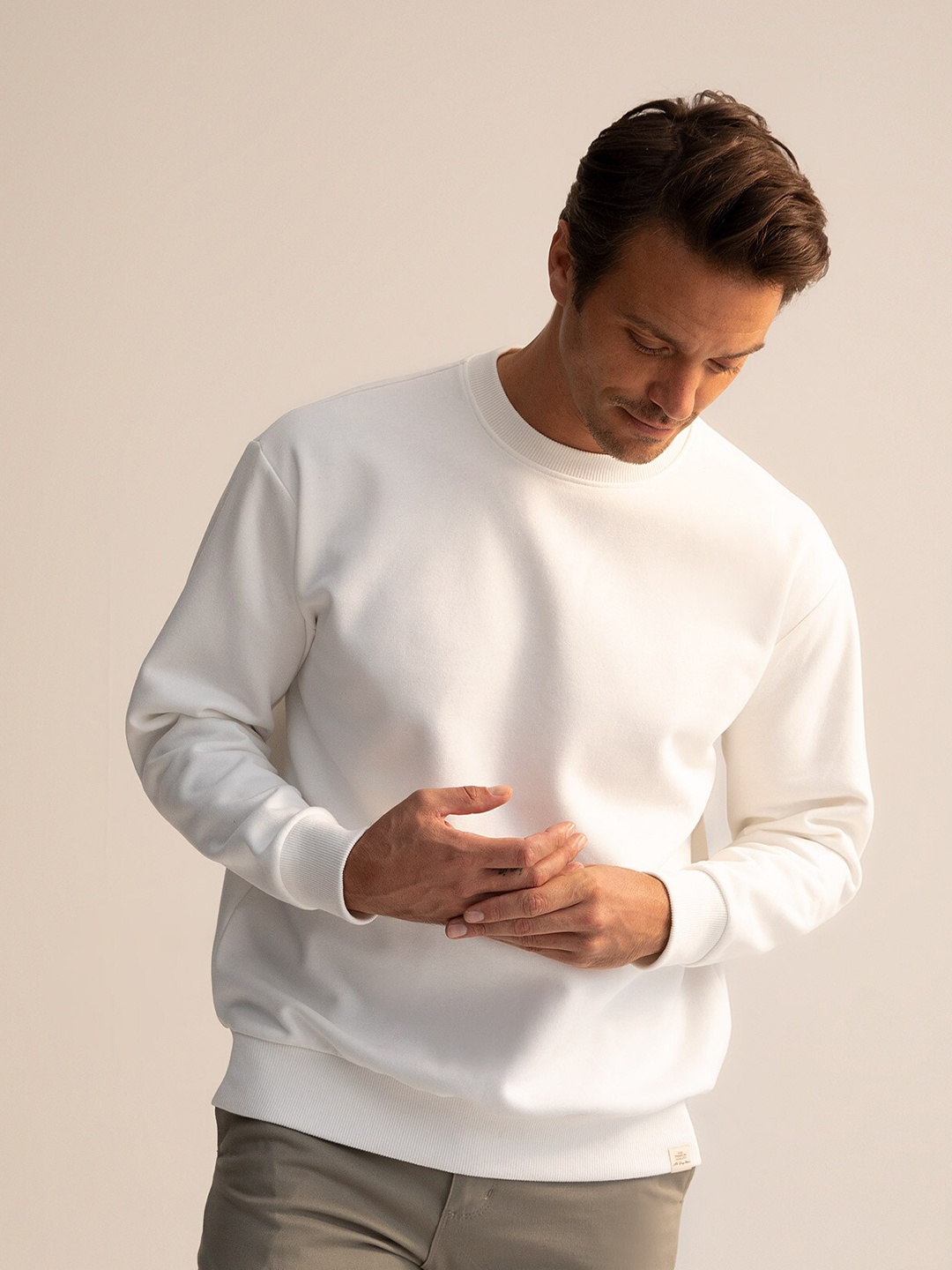 

DeFacto Round Neck Pullover, White