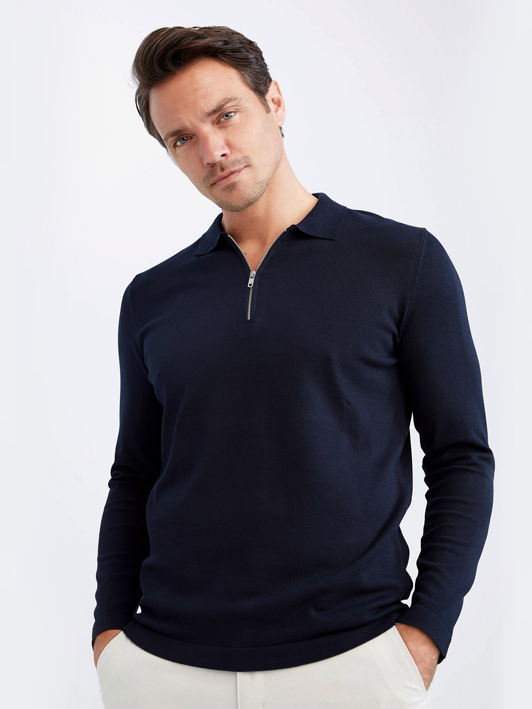 

DeFacto Men Pullover Sweatshirt, Blue