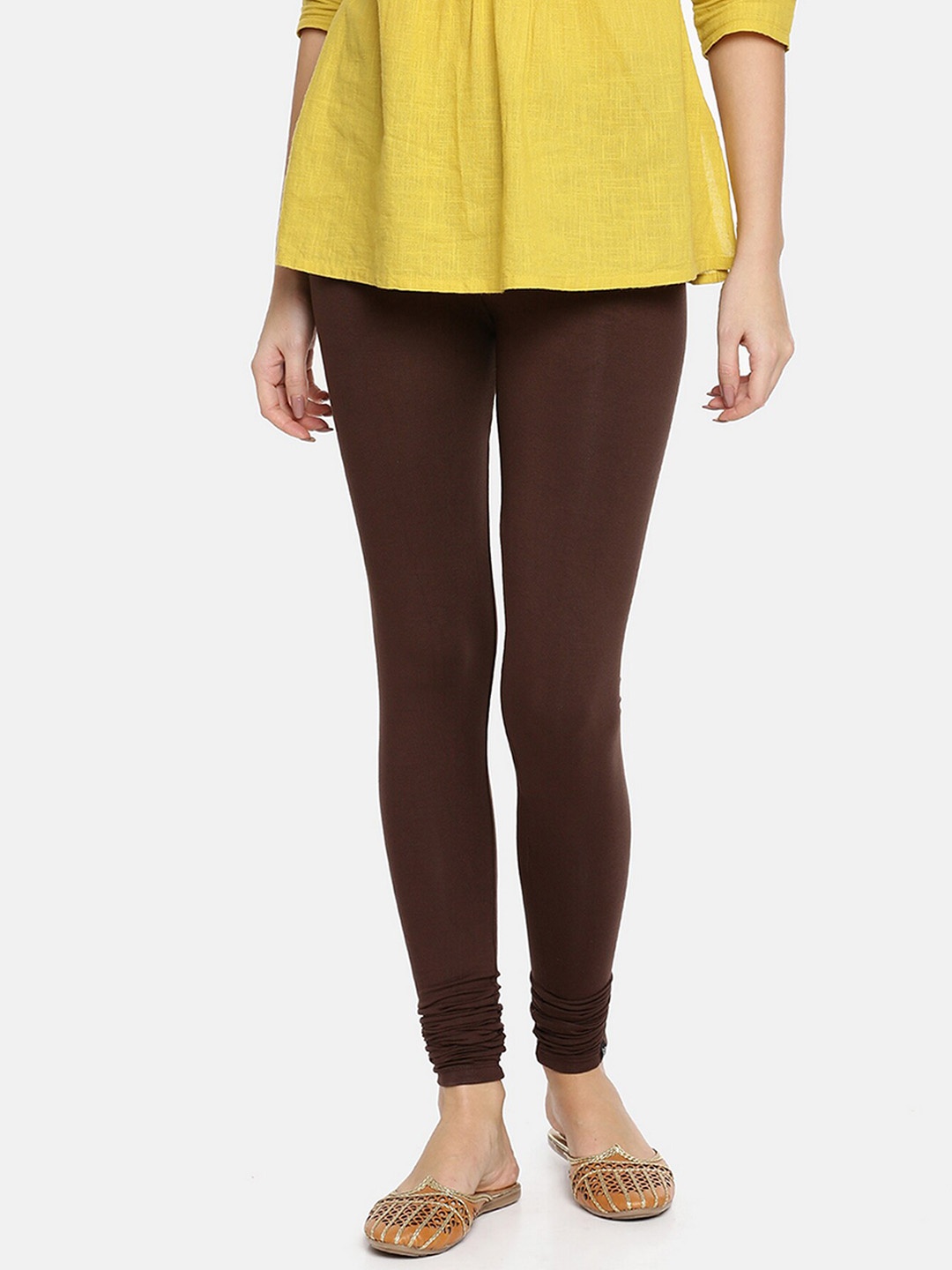 

TWIN BIRDS Churidar Length Leggings, Brown