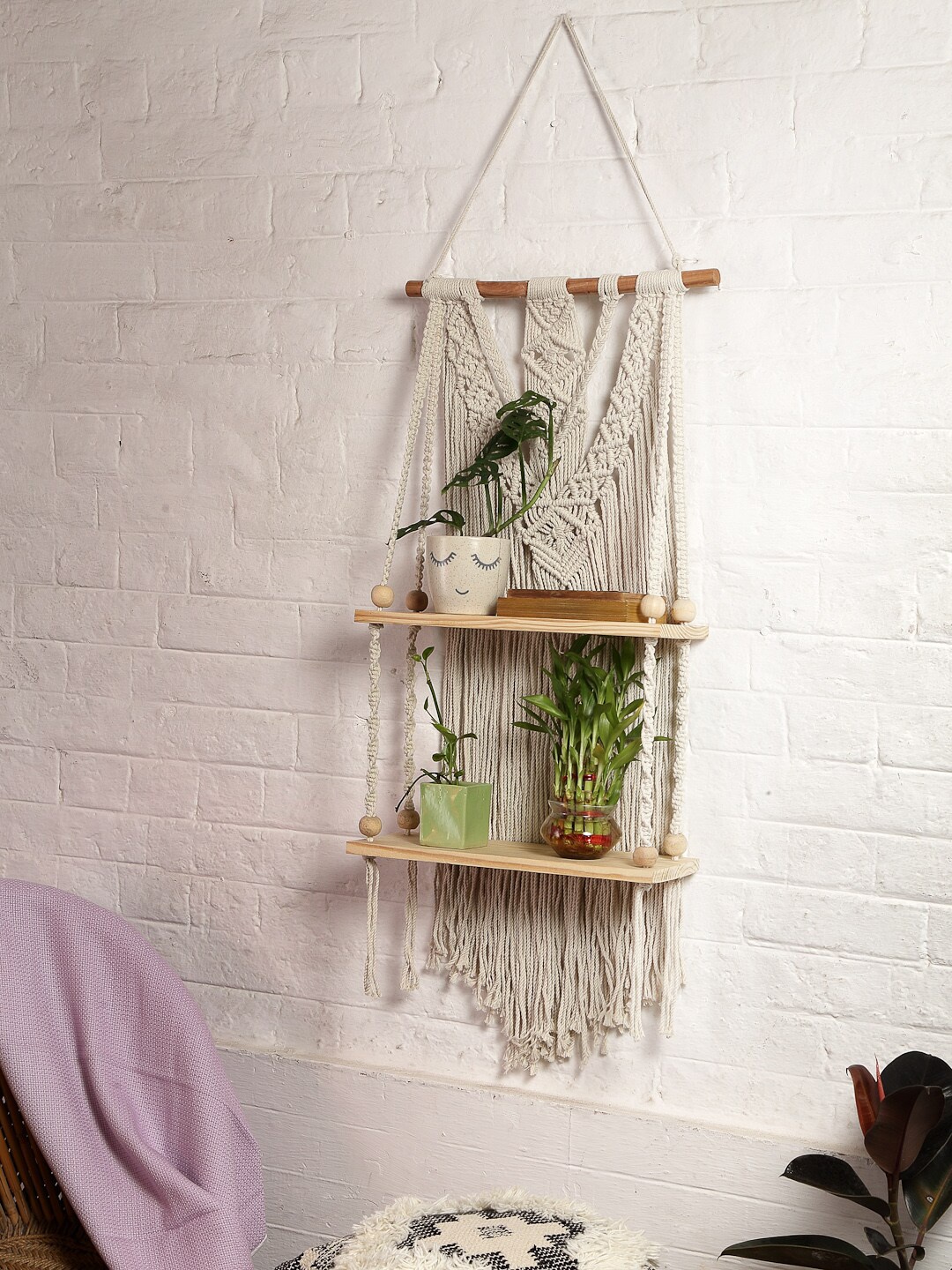 

ANWYN Beige Textured Plant Holder