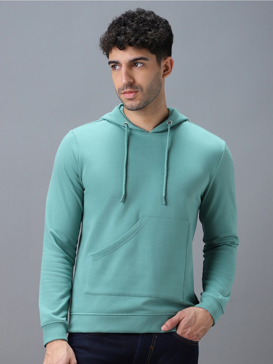 

Urbano Fashion Men Solid Hooded Sweatshirt, Green